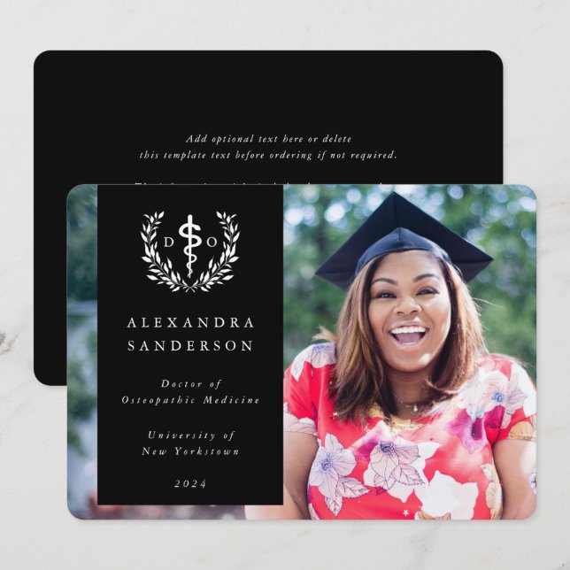 Anúncio Foto do Doutor Negro+Branco da Medicina Osteopátic (Frente/Verso)