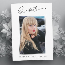 Anúncio Foto do Formando de Script de Tinta Moderna de Cal