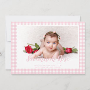 Anúncio Foto do padrão de verificação de Gingham rosa míni