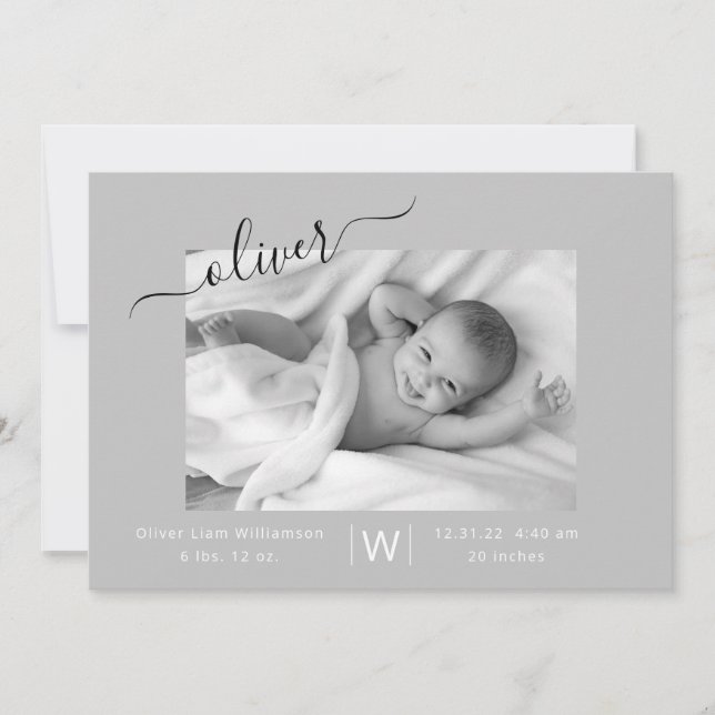 Anúncio Foto do Script Moderno Colagem Novo Nascimento do  (Frente)