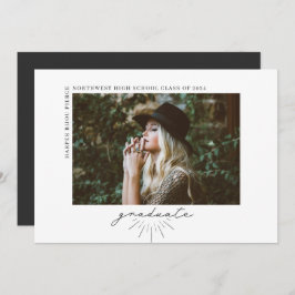 Anúncio Foto Horizontal de Graduação de Script de Arte de