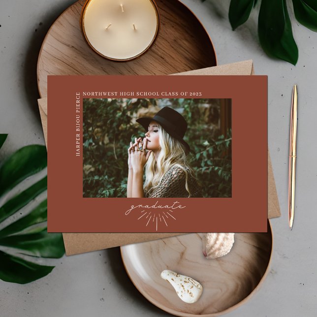 Anúncio Foto Horizontal de Graduação do Terracotta de Arte (Criador carregado)