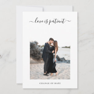 Anúncio Foto Minimalista Adiar Data do Casamento Alteração