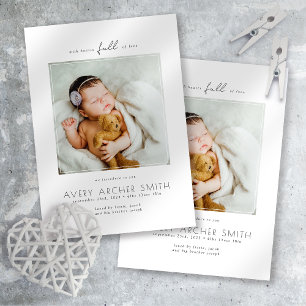 Anúncio Foto minimalista moderna Nascimento do bebê