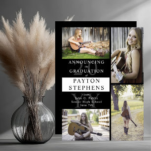 Anúncio Foto Moderna Clássica Preta Graduação em branco
