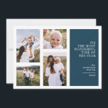 Anúncio Foto multi de natal de época maravilhosa<br><div class="desc">Cartão de Natal moderno,  gráfico mínimo,  com várias fotografias. Design gráfico moderno de 4 fotos com a maior maravilhosa época do ano</div>