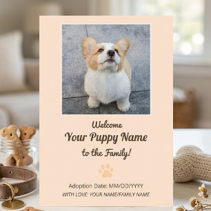 Anúncio Foto Personalizada de Adoção de Cachorrinho Novo