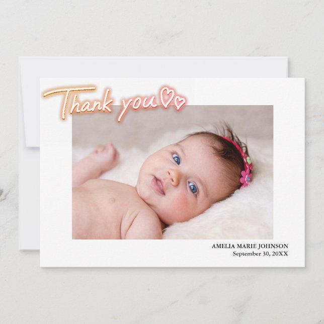 Anúncio Foto Personalizada Obrigado. Nascimento Personaliz (Frente)