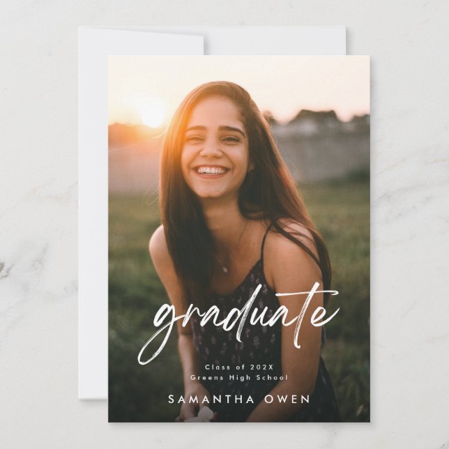 Anúncio Foto personalizável do Formando do Segundo grau (Frente)