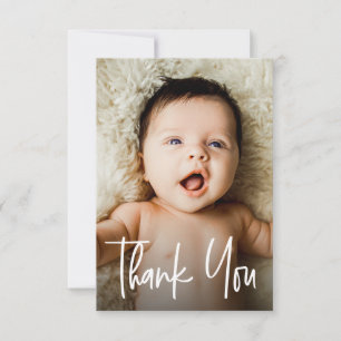Anúncio Foto simples para bebê Obrigado Chá de fraldas de