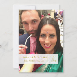 Anúncio Foto Verde De Estilo Indiano: Salve A Data