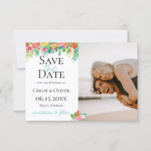 Fotografia Botânica de Ilha Tropical Salvar a Data