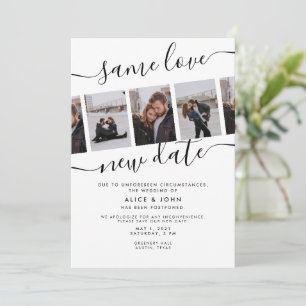 Anúncio Fotografia de Caligrafia Mesmo Amor Nova Data Casa
