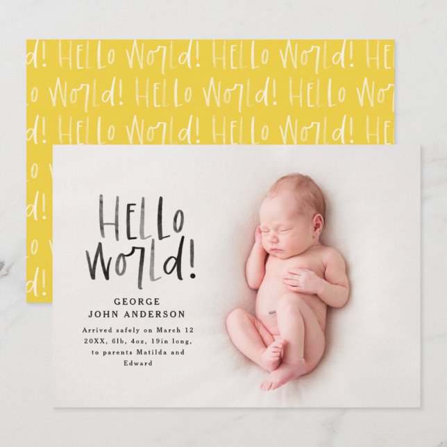 Anúncio Fotografia mínima moderna de tipografia amarela qu (Frente/Verso)