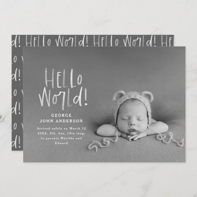 Anúncio Fotografia mínima moderna em preto e branco (Frente/Verso)