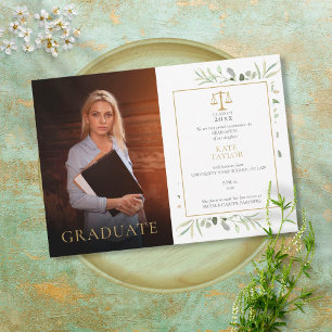 Anúncio Fotos de Formatura de Direito com Verde Moderno