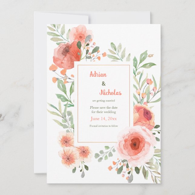 Anúncio Frame de cópia Salvar o aviso de data (Frente)