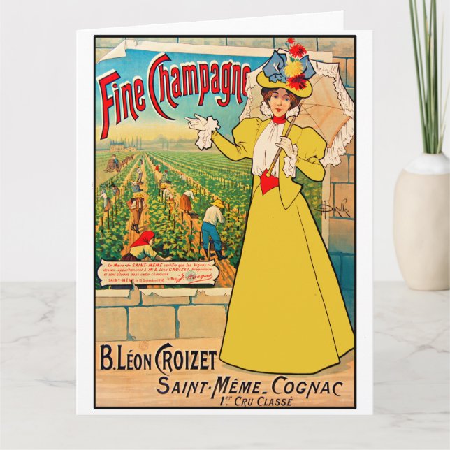 Anúncio francês da Vintage para Champanhe fino (Frente)