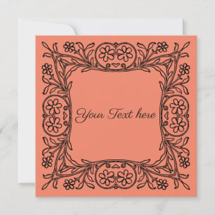 Anúncio Fronteira floral preta da Vintage