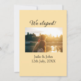 Anúncio Fugimos adicionar nome do casal cidade, data recém