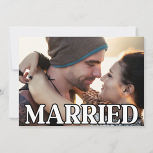 Anúncio Fugimos Casados Foto de Casamento Moderno