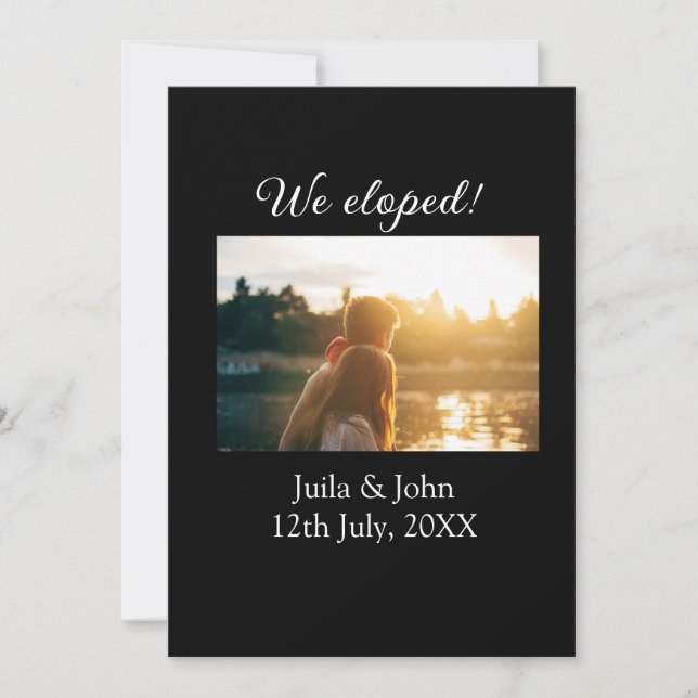 Anúncio Fugimos para nos casar adicionar nome do casal cid (Frente)