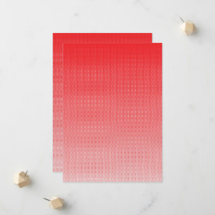 Anúncio fundo vermelho e branco com quadrados pequenos