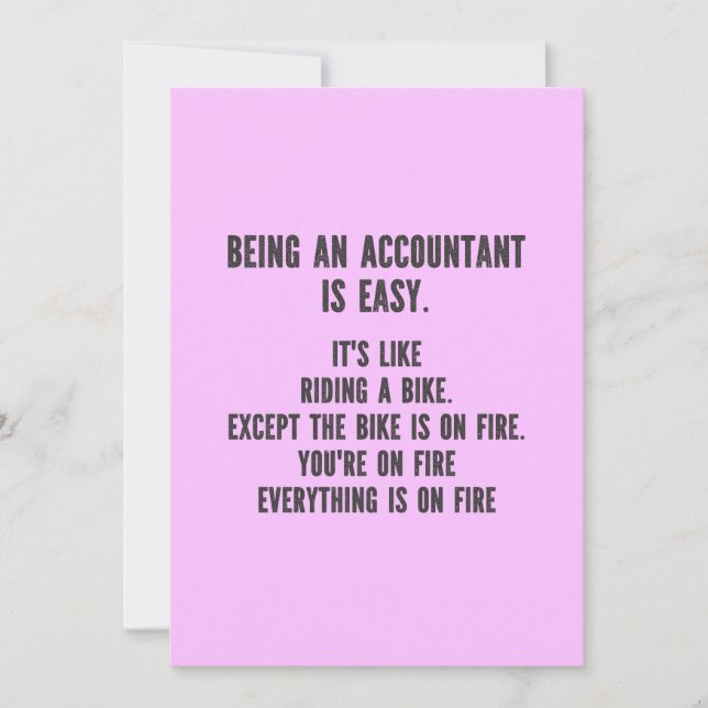 Anúncio Funny Accountants - Being Accountant is Easy (Frente)