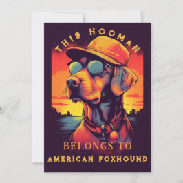 Anúncio Funny American Foxhound Dog Parent Personalizado