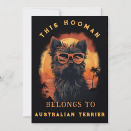 Anúncio Funny Australiana Terrier Dog Parente Personalizad