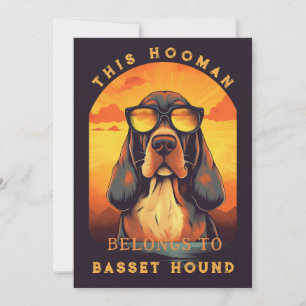 Anúncio Funny Basset Hound Dog Parent Personalizado