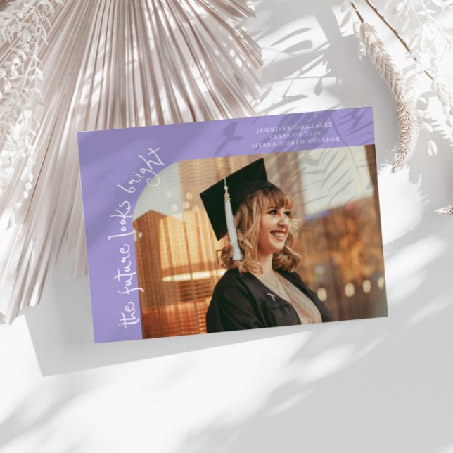 Anúncio Future Looks Bright Lilac Curved Photo (Criador carregado)