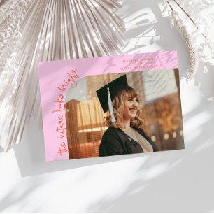 Anúncio Futuro Parece Brilhante Laranja Rosa Moldura de Fo