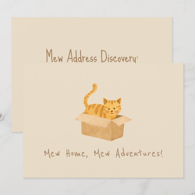 Anúncio Gatinho sobre Movimentação de Gato (Frente/Verso)