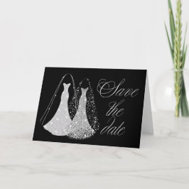 Anúncio Gay Salve a data em preto e falso prata