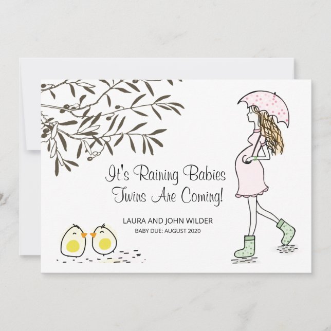 Anúncio Gêmeos Gravidez Gravidez Mamãe Grávida Com Guarda- (Frente)