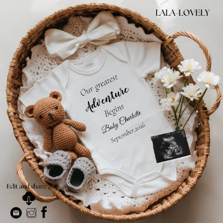 Anúncio  Gender Neutral Pregnancy Announcement card