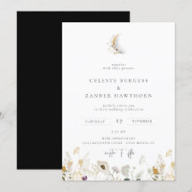 Gilded Crescent Moon Wildflower Weditation