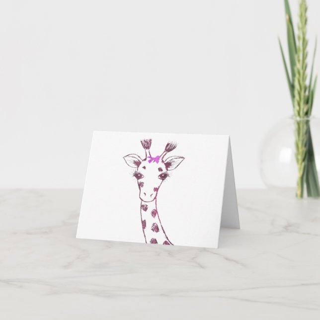 Anúncio Giraffe design sarcástico fofo (Frente)