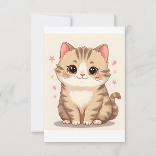 Anúncio Gleeful Cat: Bela Arte Kawaii Kitten para Qualquer