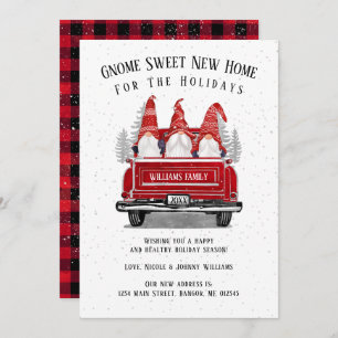 Anúncio Gnome Sweet New Home Vintage Red Truck Moving