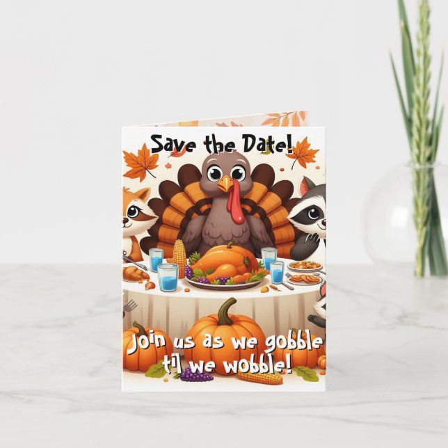 Anúncio Gobble até que possamos salvar a data (Frente)