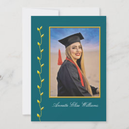 Anúncio Gold Ivy design with Photo Grad Announcment