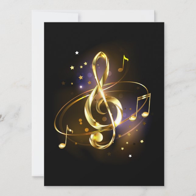 Anúncio Gold Treble Clef Music (Frente)