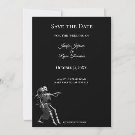 Anúncio Gothic halloween wedding save the date invitation