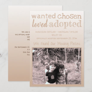 Anúncio Gradiente Marrom Desejado Escolhido Amado Adotado