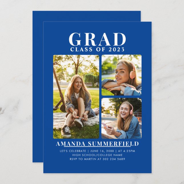 Anúncio Graduação 2025 Fotos de Formando Moderno (Frente/Verso)