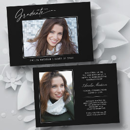 Anúncio Graduação 2 Foto de Script de Tinta Moderna Caligr