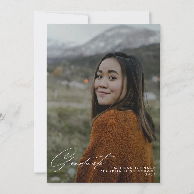 Anúncio Graduação A de Fotografias com Script de Manuscrit (Frente)