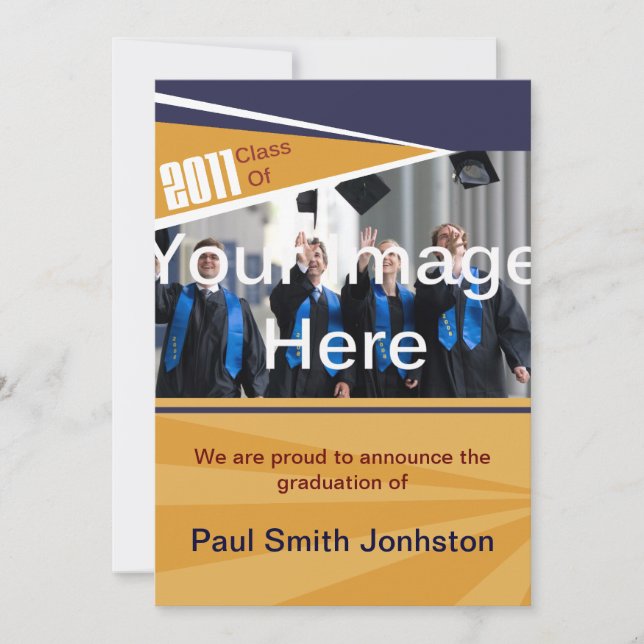 Anúncio Graduação Azul e Laranja (Frente)